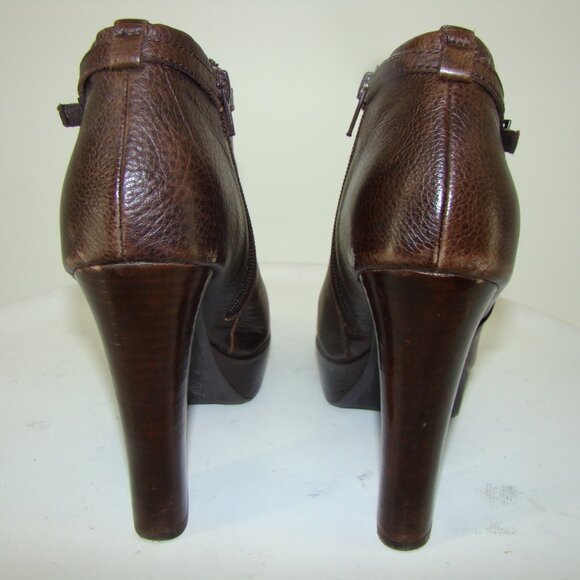 LIEBESKIND WOMENS BROWN LEATHER ANKLE BOOTS SIZE 38 / US 7.5 C122 - Picture 5 of 13